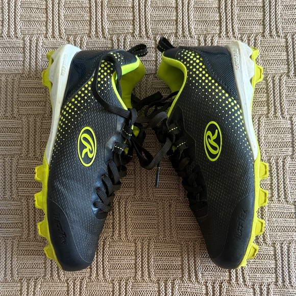 Rawlings Black and Neon Green Kids' Athletic Cleats - Picture 4 of 9